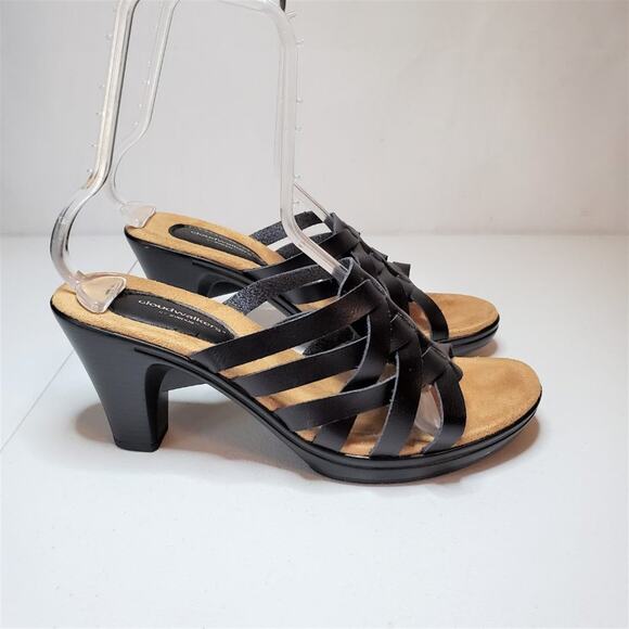 Cloudwalkers Suri Faux Leather Lattice Woven Slide Sandals - Picture 4 of 11